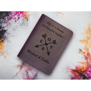 Personalized Passport Cover, Handmade Passport Wallet Free Personalization